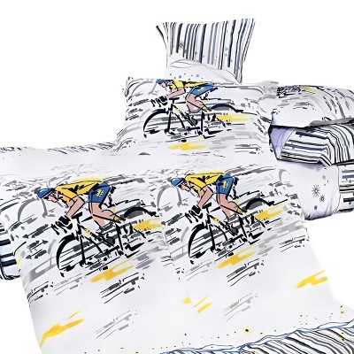 Slickblue Cotton Duvet Cover Set, Anti-Pilling Fabric, Bedding Set, Athletic Style, King, Mixed Colors