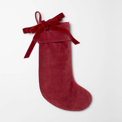 Velvet Bow Stocking - Threshold™ designed with Studio McGee