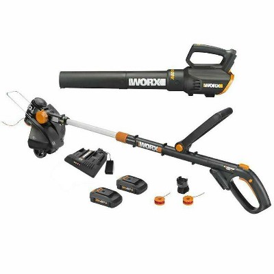 Worx WG930.2 20V Power Share GT Revolution 12" Cordless String Trimmer & Turbine Leaf Blower Combo Kit