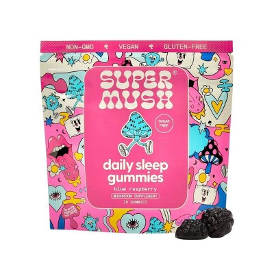SuperMush Daily Sleep Mushroom Supplement Vegan Gummies - 28ct/14 Servings