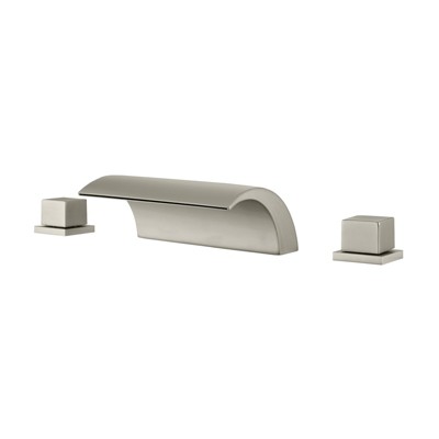 Cobbe Bathroom Faucet 3-Hole 8-Inch Widespread Vanity Sink Faucet with Waterfall Spout Brushed Nickel
