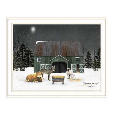 Remembering the Night White Framed Wall Art for Living Room, Bedroom Wall Art Print for Home Decor by Billy Jacobs