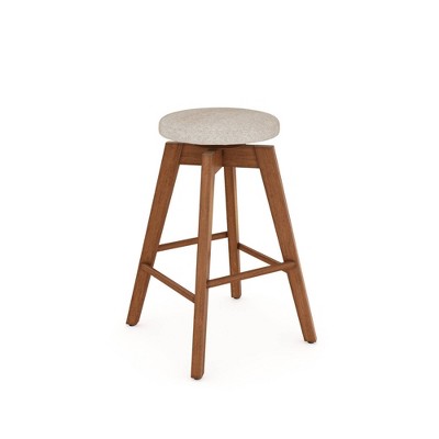 Amalia Wood Swivel Cushion Counter Height Barstool - Nathan James