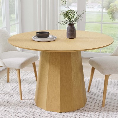 PexFix 46" Round Solid Wood Dining Table Kitchen Tables