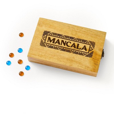 Matr Boomie Mancala Wooden Game Set - Hand Carved Mango Wood