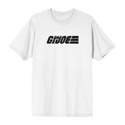 G.I. Joe Black Logo Men's White Crew Neck Short Sleeve T-shirt