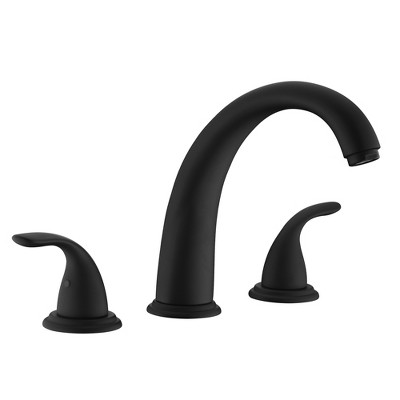 Sumerain Roman Tub Faucet with 8-3/8" Spout Reach, Bath tub Faucet with 2 Knob Handle Matte Black