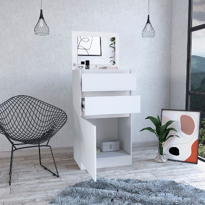 PAGED Vanity Desk Practical Dressing Table with Mirror, Jewelry Box and Drawers for Small Space