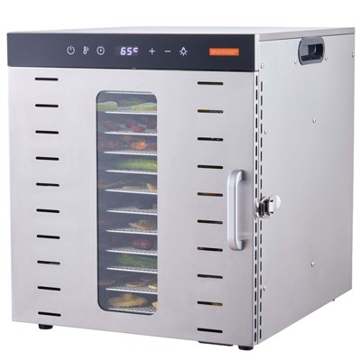 VEVOR Food Dehydrator Machine, 10 Stainless Steel Trays, 1000W Electric Food Dryer with Digital Adjustable Timer & Temperature, Silver