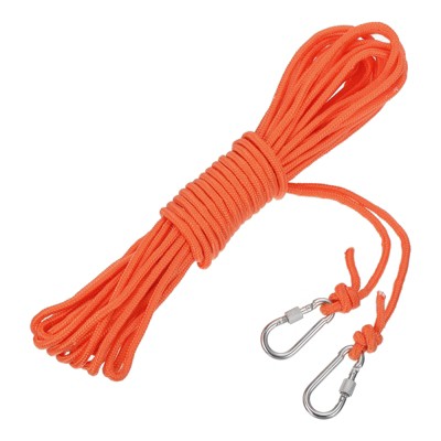 Unique Bargains Hollow Braided Polypropylene Anchor Rope with Hook for Marine Life Boat