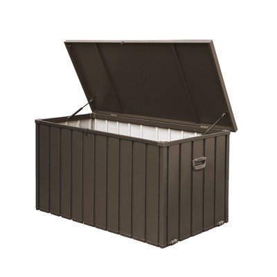 CLIHOME 200 Gallon Outdoor Portable Storage Deck Box,Large Patio Waterproof Lockable Storage Box with Side Handle and Mobile Roller