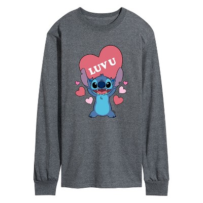 Men's - Lilo and Stitch - Luv U Long Sleeve Graphic T-Shirt