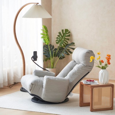 Adjustable Head And Waist, Game Chair, Lounge Chair In The Living Room, 360 Degree Rotatable Sofa Chair,Rotatable Seat Leisure Chair Deck Chair