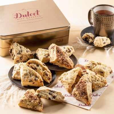 Gourmet Scones Gift Basket, Congratulations Food Gift For Relatives, Family Members, Friends, Neighbours, Son, Men and Women by Dulcet Gift Baskets
