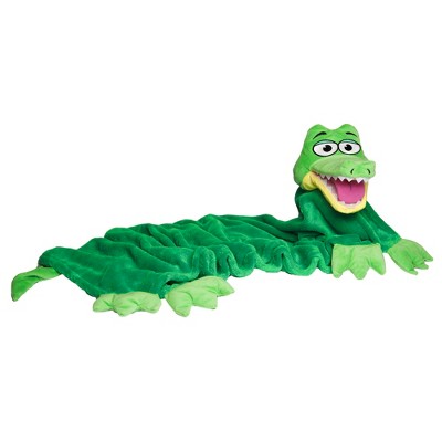 Happy Nappers Cuddleuppets: Gator - Green, 2-In-1: Plush Puppet & Blanket