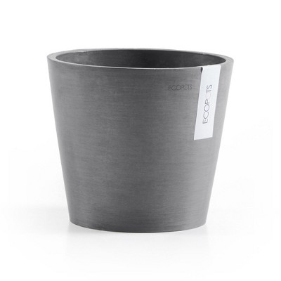 Ecopots Amsterdam Durable Modern Round Indoor/Outdoor Recycled-Based Composite Flower Pot Planter