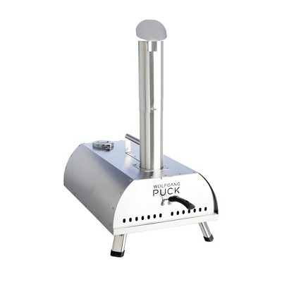 Wolfgang Puck Outdoor Pizza Oven, Durable Stainless Steel, Portable Pizza Oven, Compact Storage, Pellet Pizza Oven