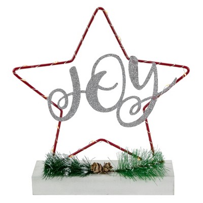 Northlight LED Lighted Star Silhouette Christmas "Joy" Sign - 11"
