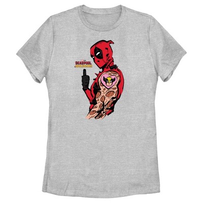 Women's Marvel: Deadpool & Wolverine Heart Tattoo T-Shirt