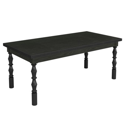 Resenkos Dining Table, Living Room Table,Wood Dining Table, 62” Kitchen Table with Carved Turned Legs for 4-6 People,