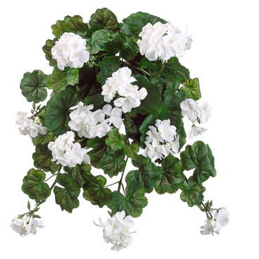 Allstate Floral Geranium Artificial Floral Hanging Bush Spray - 32" - White