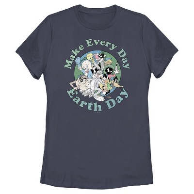Women's Looney Tunes Every Day Is Earth Day Gang T-Shirt