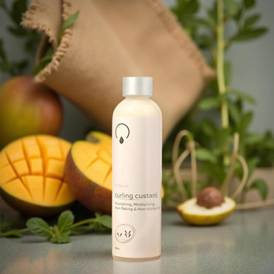OrganiGrow AlcoholFree Conditioning Curling Custard Gel Medium Hold for LowMedium Porosity Curls 8 fl oz.