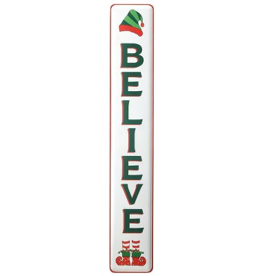 47" "Believe" Vertical Christmas Wall Sign - National Tree Company