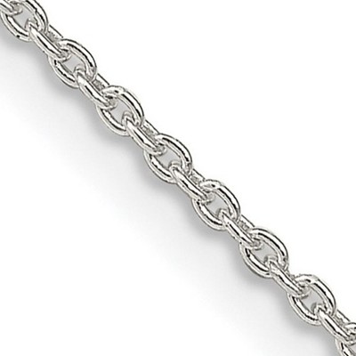 Black Bow Jewelry 1.5mm, Sterling Silver Classic Solid Cable Chain Necklace