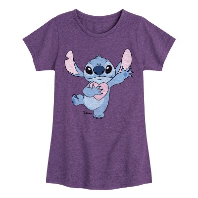 Girls' - Disney - Lilo & Stitch Fitted Short Sleeve Graphic T-Shirt