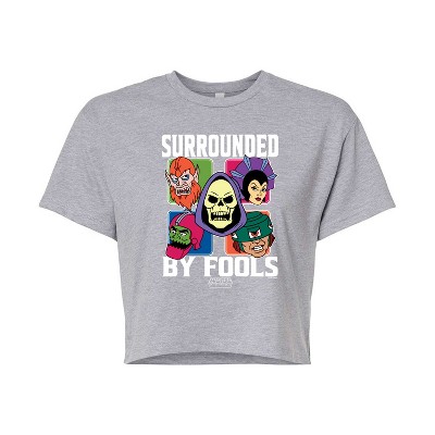 Women's - Masters of the Universe - Skeletor Surrounded By Fools Cropped Graphic T-Shirt
