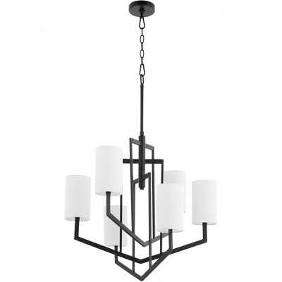 Quorum Lighting Bolivar 6 - Light Chandelier in  Matte Black