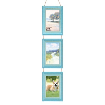 REGALWOVEN Hanging Collage Picture Frames Wall Decor Photo Rustic Frame with Rope