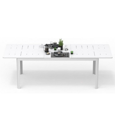 NicBex Aluminum Patio Extendable Dining Table Kitchen Table Dining Room Table for Dining Room