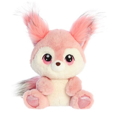 Aurora Medium Freya Fox Enchanted Sparkling Stuffed Animal Pink 10"