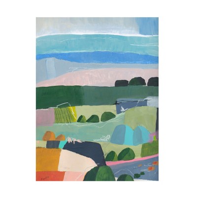 Trademark Fine Art - Jan Weiss The Pink Beach Canvas Art