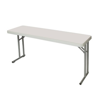 18"x60" Heavy Duty Seminar Folding Banquet Table Speckled Gray - Hampden Furnishings: Scratch-Resistant, Heat-Resistant, 700 lbs Capacity