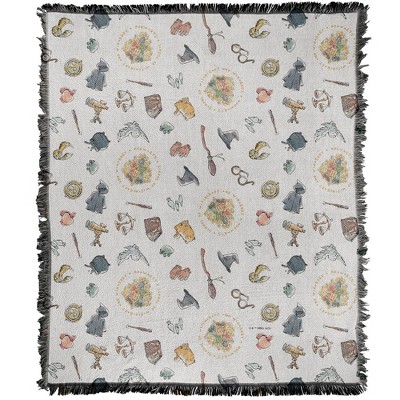 Harry Potter Whimsical Icons Blanket 50"x60" Woven Tapestry