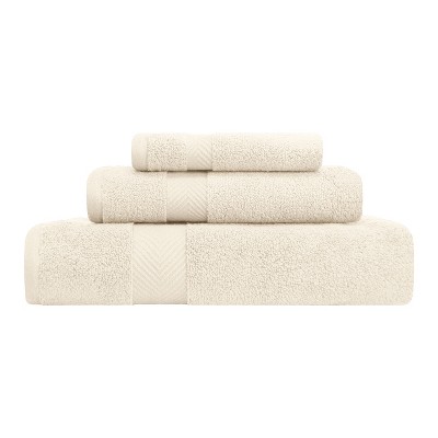 Contemporary Quick-Drying Zero-Twist Cotton 3-Piece Towel Set by Blue Nile Mills