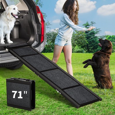 Upgraded Dog Ramp for Cars Folding Pet Ramp for Large Dogs with Non-Slip Surface Portable Dog Car Ramp,Dog Ramp Up to 250 LBS