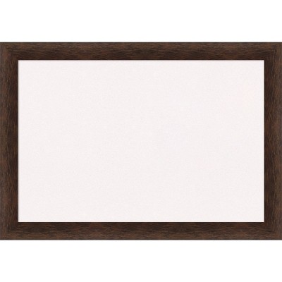 27"x19" Narrow Wood Frame Cork Board Warm Walnut - Amanti Art