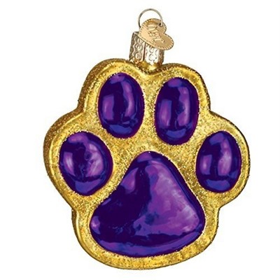 Old World Christmas Glass Blown Ornament, Paw Print