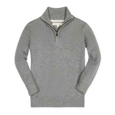 Hope & Henry Boys'  Long Sleeve Half Zip Pullover Sweater, Kids