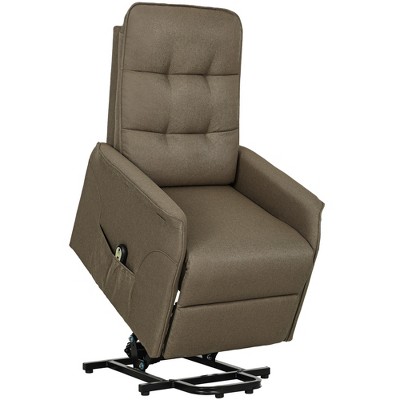 HOMCOM Power Lift Recliner Chair, Electric Reclining Chair with Remote, Side Pockets, Pocket Spring, Tufted Back, Quick Assembly