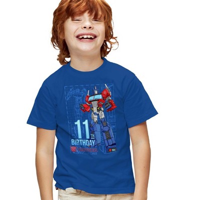 Transformers Transformers 11Th Birthday Kids T Shirt For Youth  Royal Blue