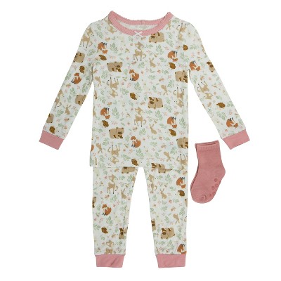 Milkberry Rayon from Bamboo Infant to Toddler Pajama Set for Girls / Boys Sizes 12 Months - 5T