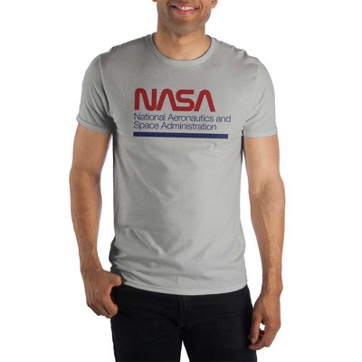 NASA National Aeronatics And Space Administration Men's Gray T-Shirt
