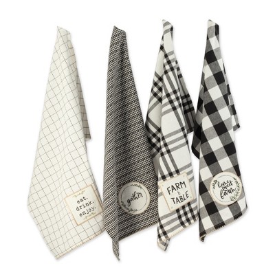 Design Imports Farm To Table Embellished Dishtowel Set/4