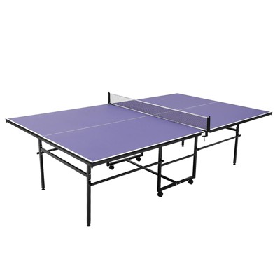 Portable Table Tennis Tables– Professional Outdoor Ping Pong Table Game, Foldable Ping Pong Game Set，with Net, 2 Paddles and 3 Balls, Playback Mode