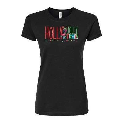 Women's - Trolls - Holly Jolly Troll Cooper Fitted Graphic T-Shirt